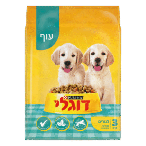 דוגלי ג'וניור מזון יבש ומלא לגור כלבים - עוף